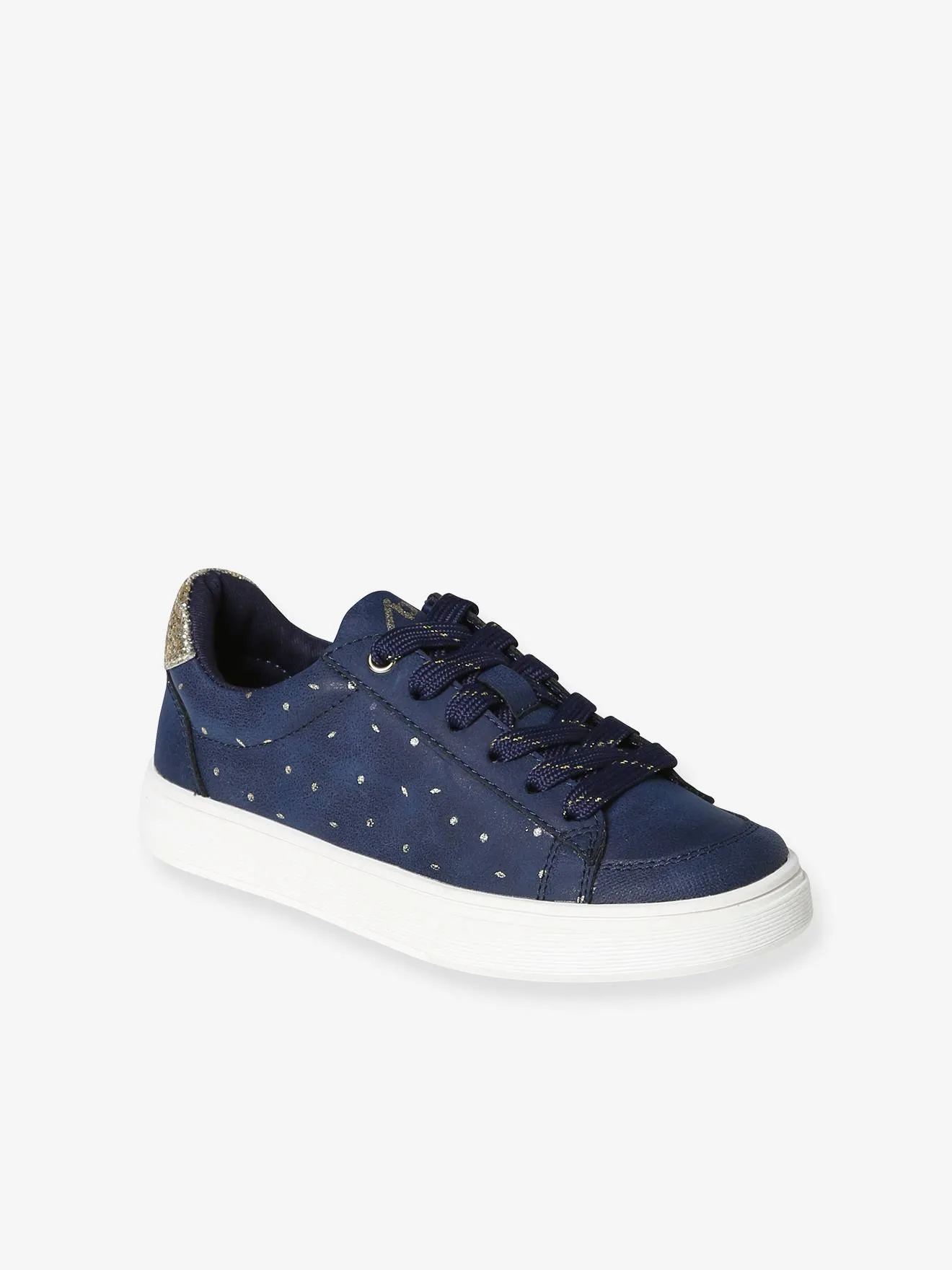 Printed Trainers with Laces & Zips for Girls - printed blue