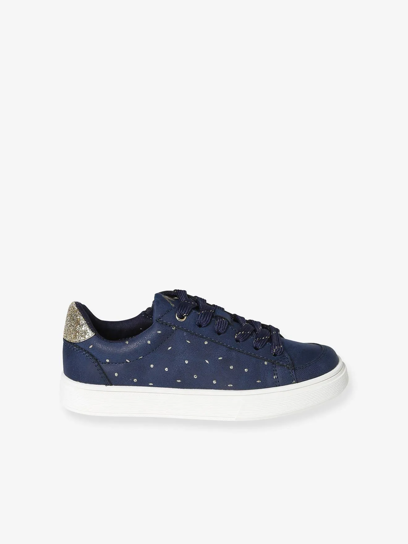 Printed Trainers with Laces & Zips for Girls - printed blue