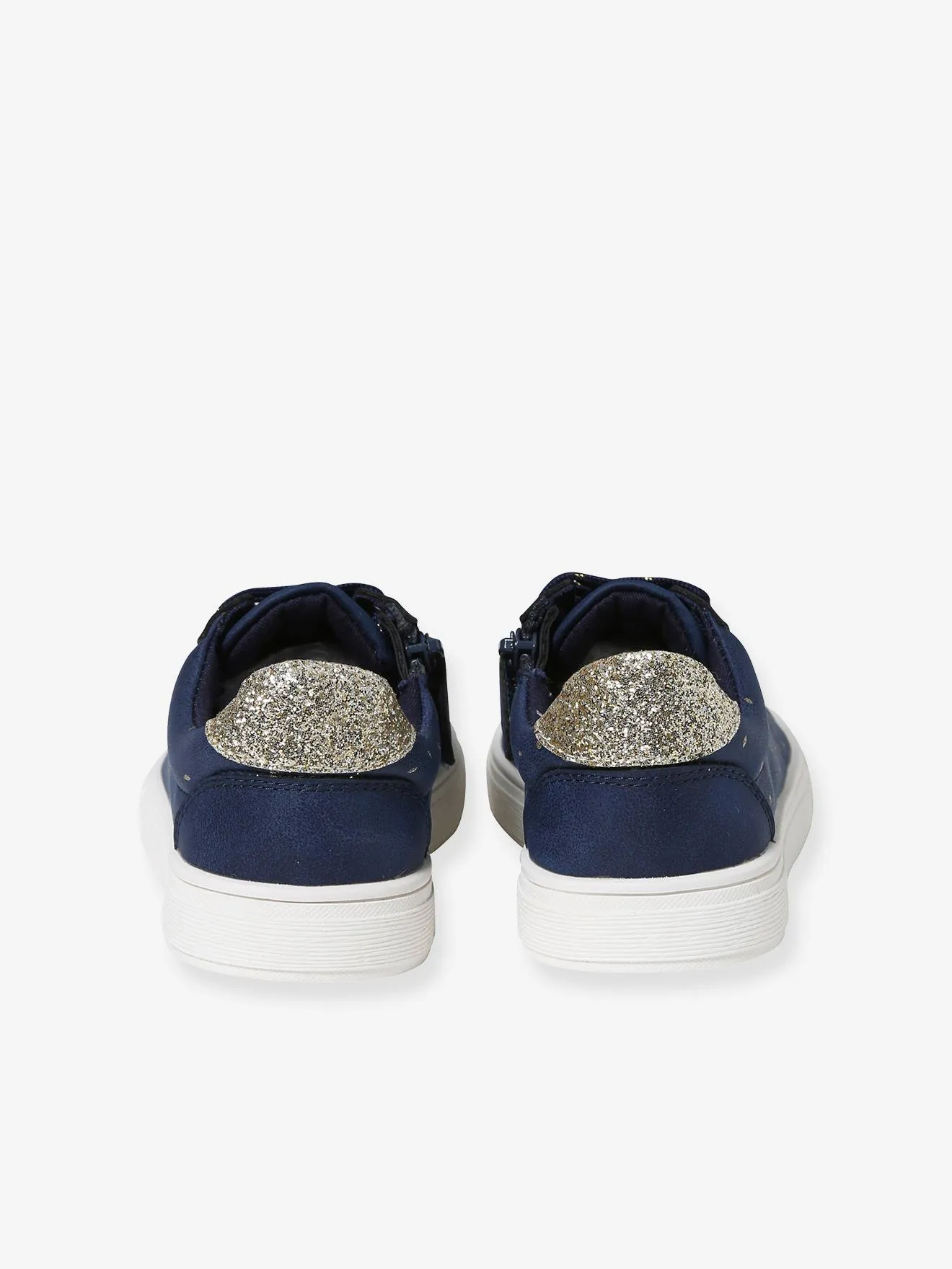 Printed Trainers with Laces & Zips for Girls - printed blue