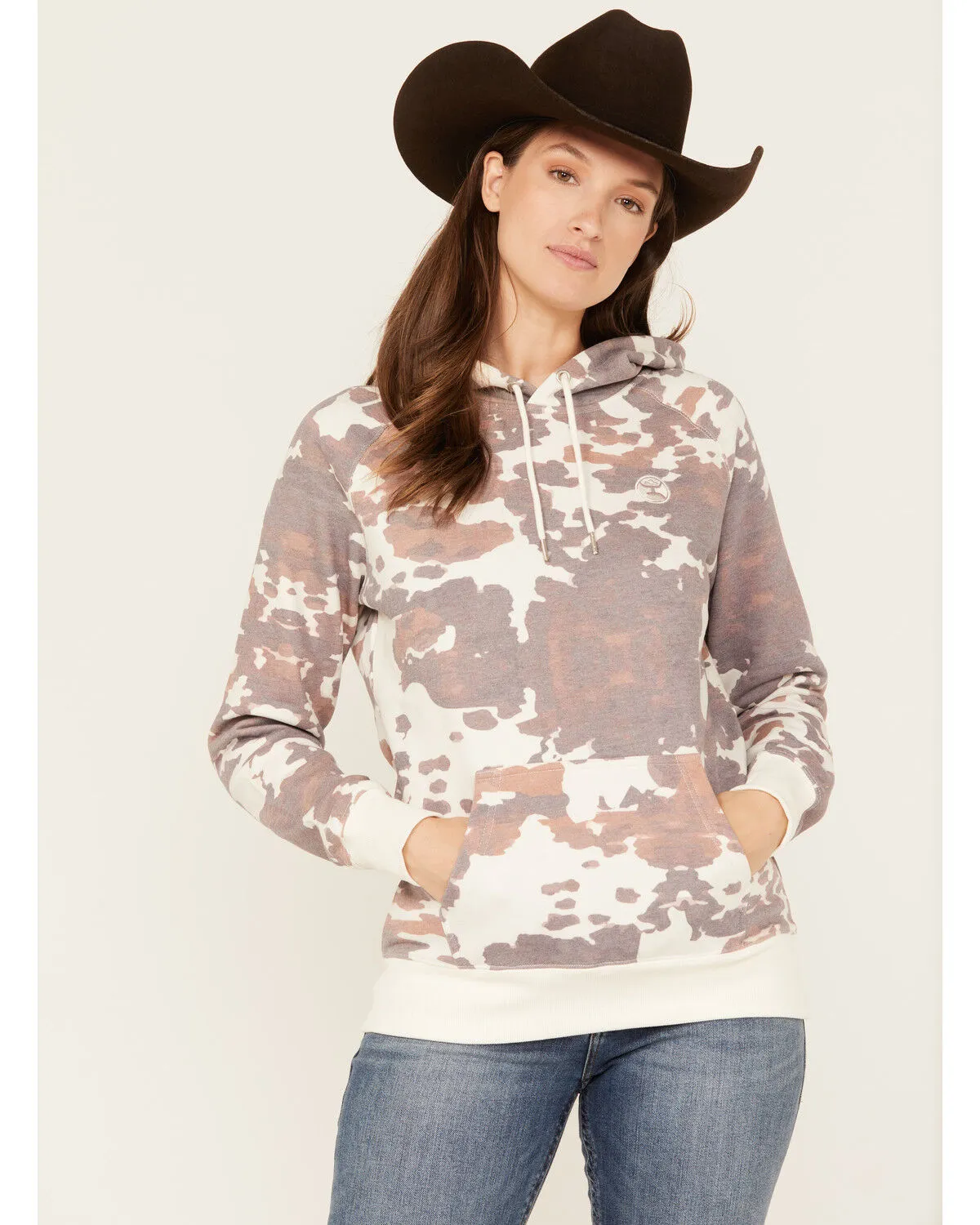 Product Name:  Hooey Women's Plains Cow Print Hoodie