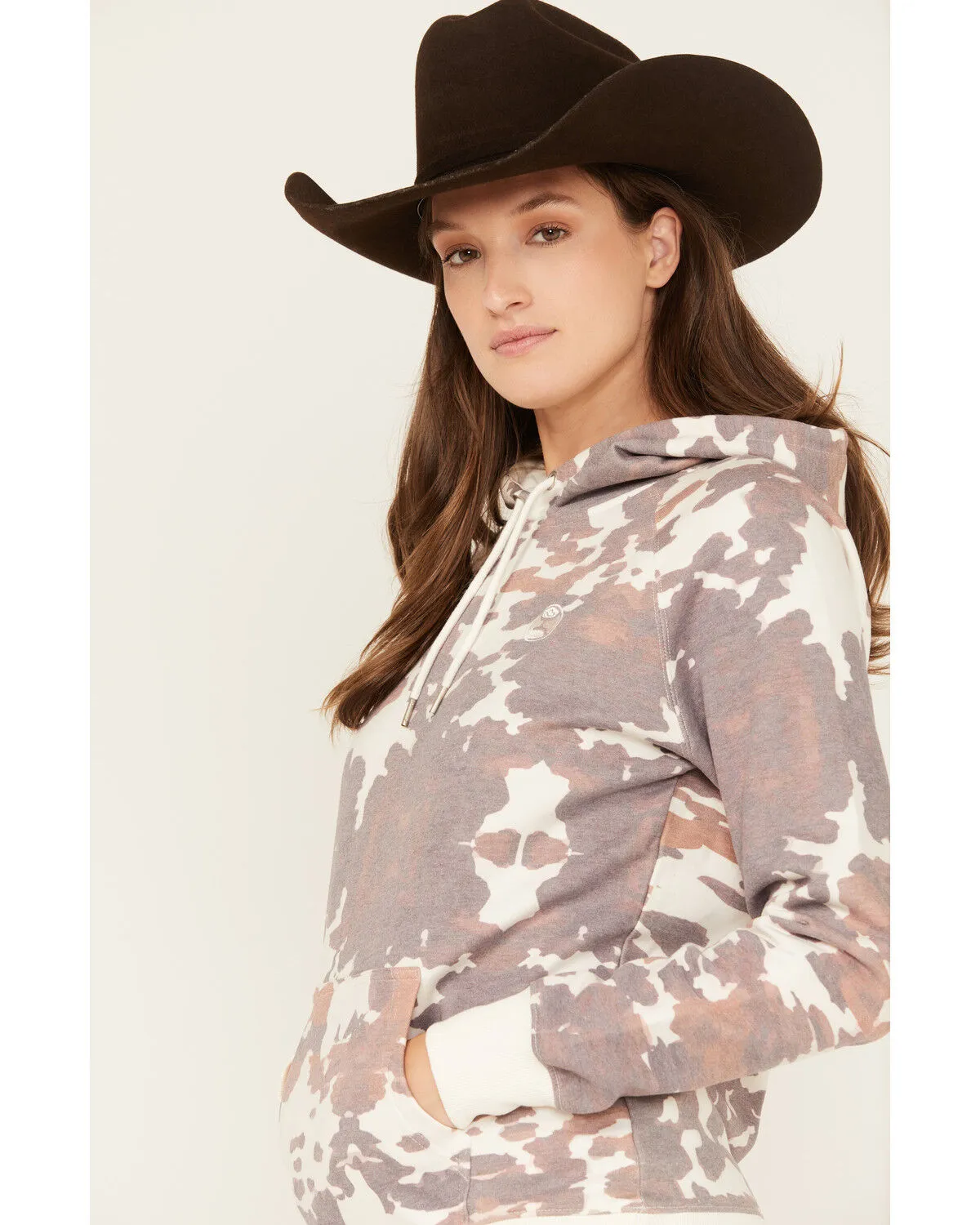 Product Name:  Hooey Women's Plains Cow Print Hoodie