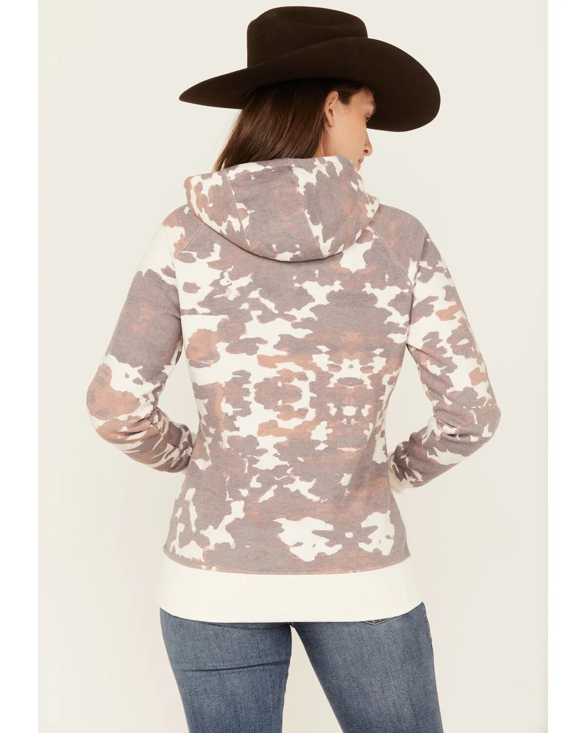 Product Name:  Hooey Women's Plains Cow Print Hoodie