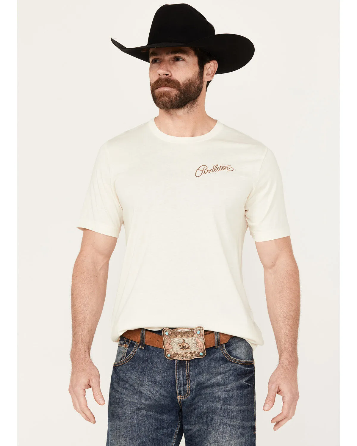 Product Name:  Pendleton Men's Boot Barn Exclusive Rancher Short Sleeve Graphic T-Shirt