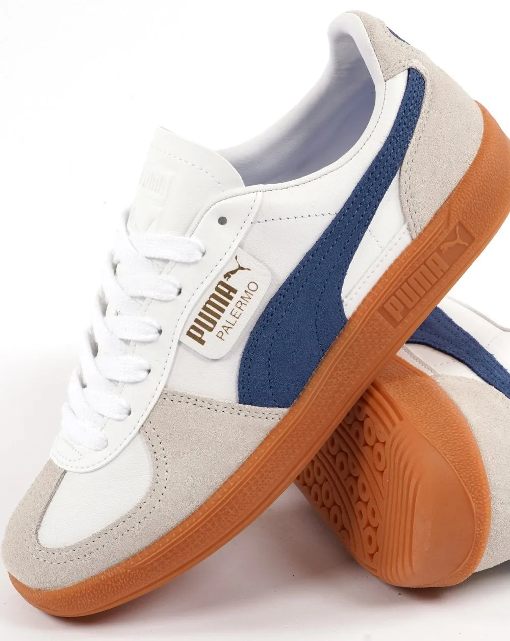 Puma Palermo Leather Trainer White Navy