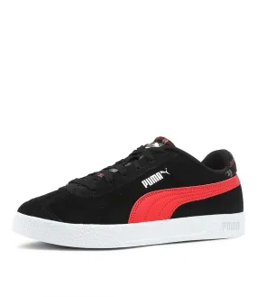 PUMA Puma Club Tartan Black Red Leather Sneakers Ws