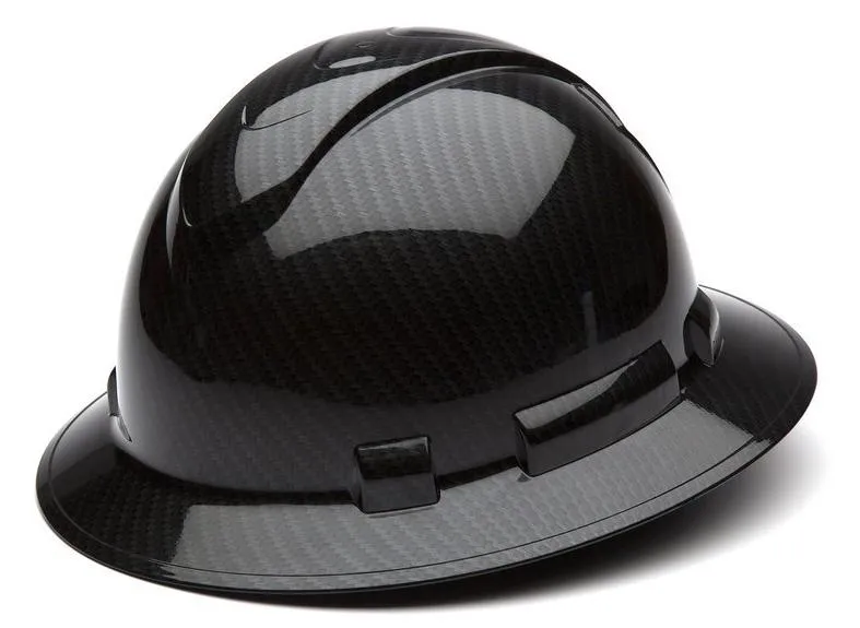 Pyramex Glossy Graphite Full Brim Hard Hat