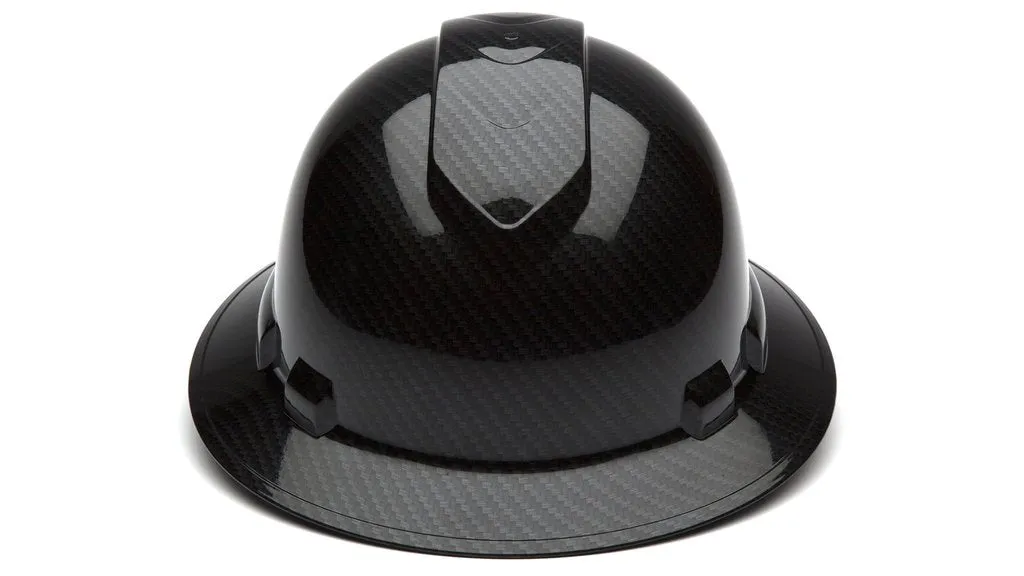 Pyramex Glossy Graphite Full Brim Hard Hat