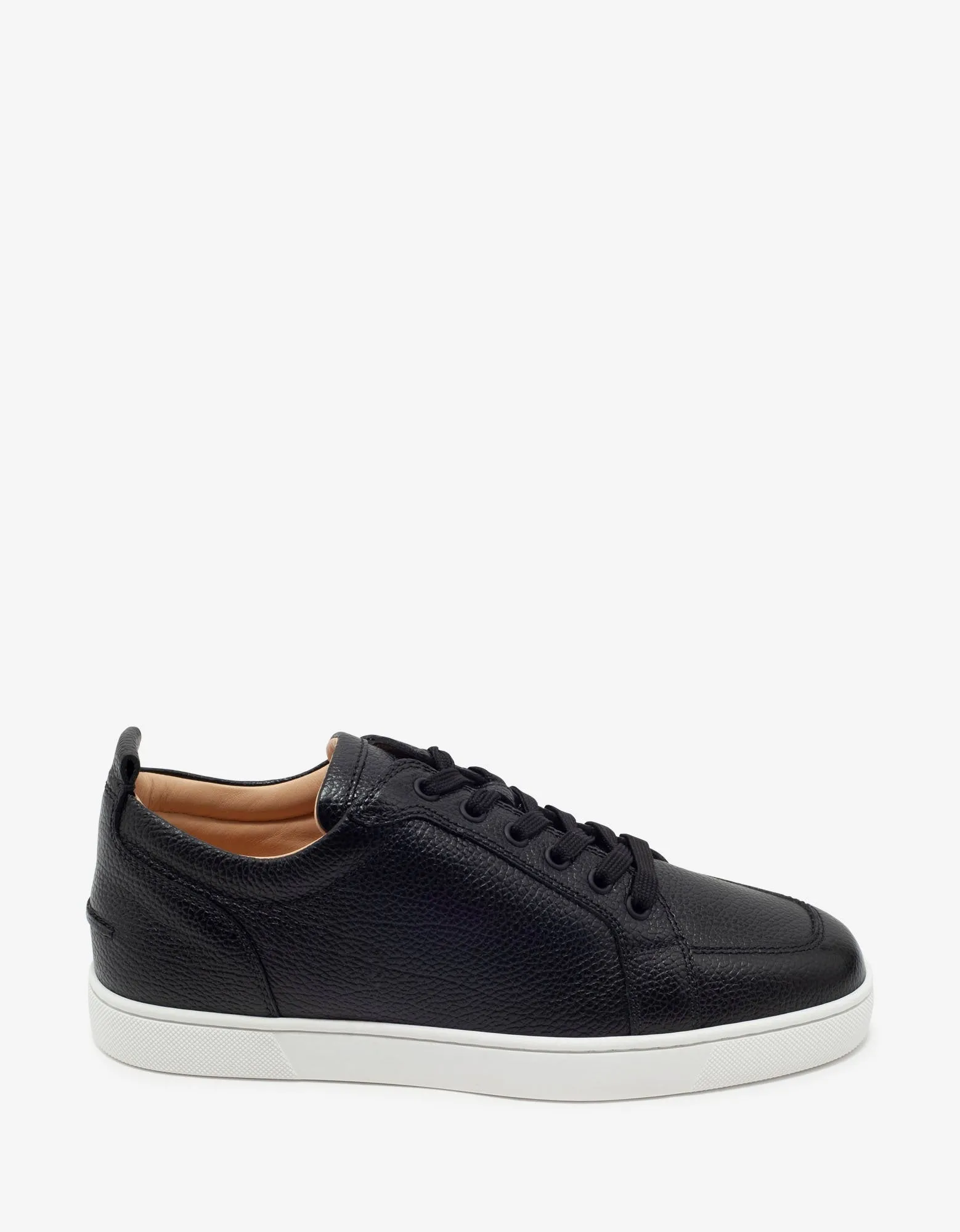 Rantulow Black Grain Leather Trainers -