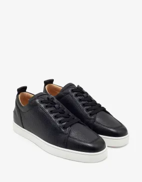 Rantulow Black Grain Leather Trainers -