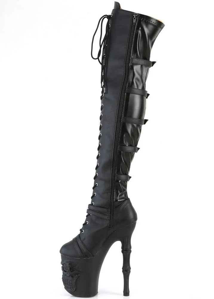 Rapture 3045 Thigh High Skull Platform Boot