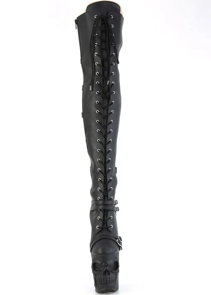 Rapture 3045 Thigh High Skull Platform Boot