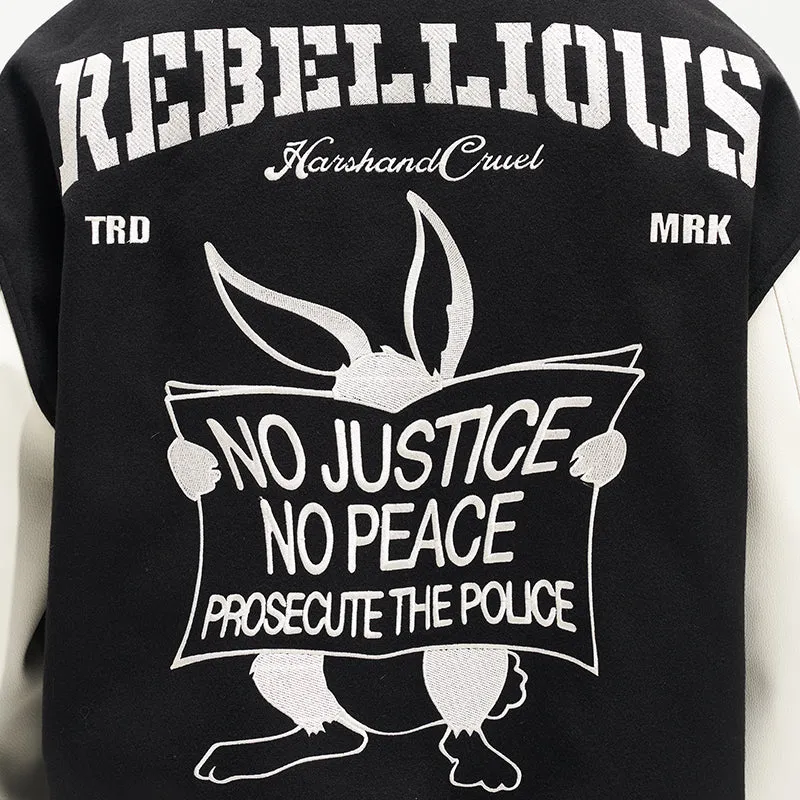 Rebel Rabbit Varsity Jacket