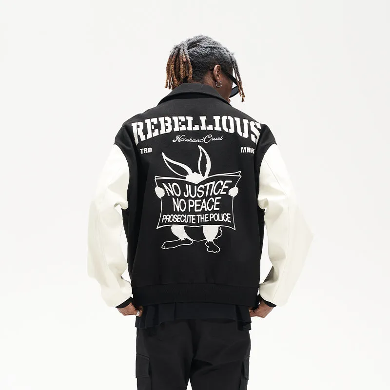 Rebel Rabbit Varsity Jacket