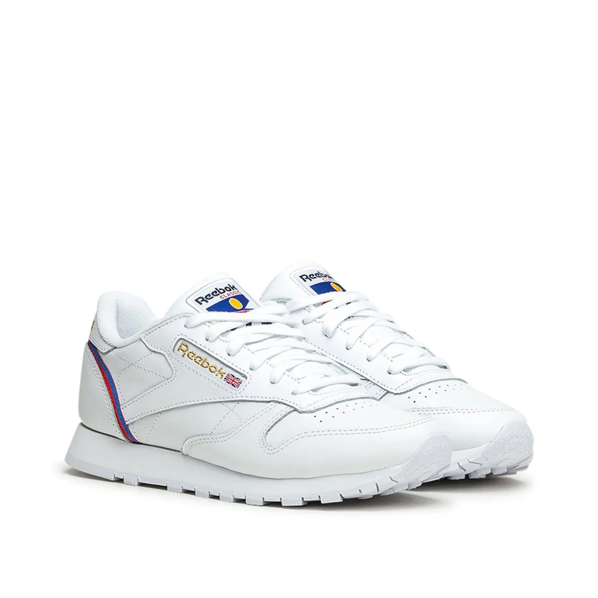 Reebok CL LTHR (White / Red / Blue)