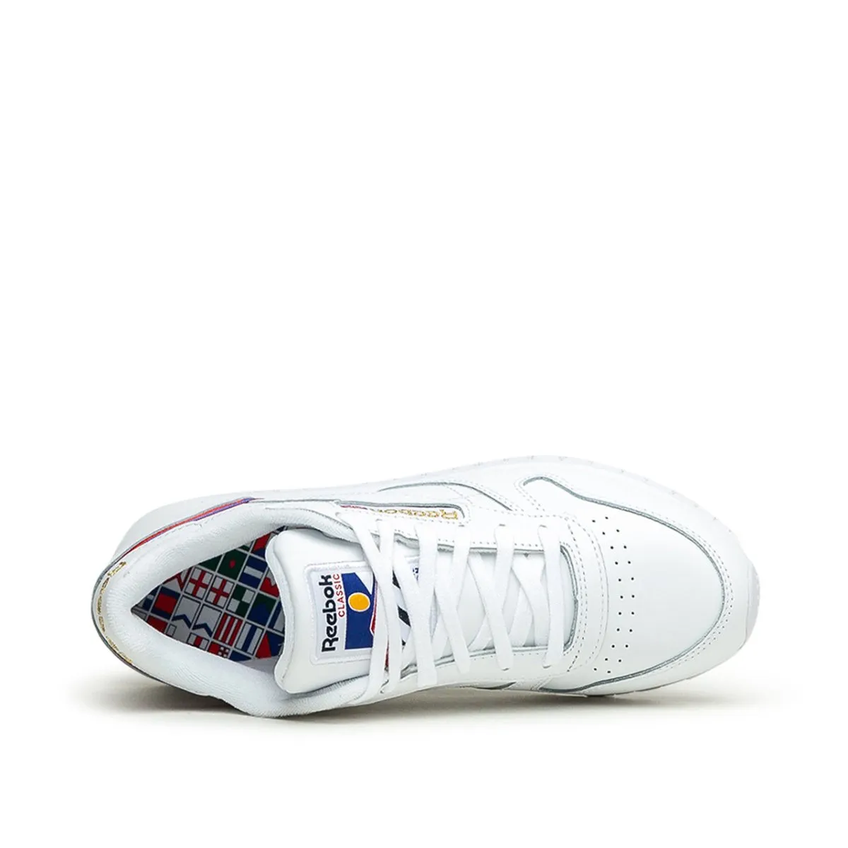 Reebok CL LTHR (White / Red / Blue)