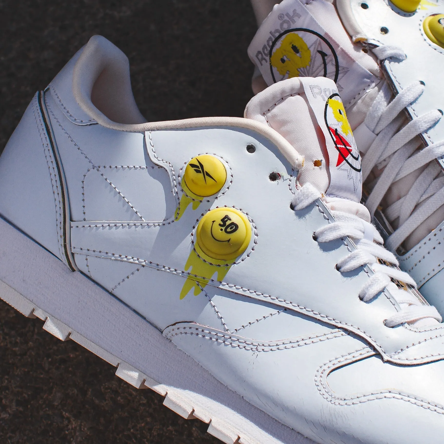 Reebok Classics x Smiley Men Classic Leather Pump 50th White GY1580