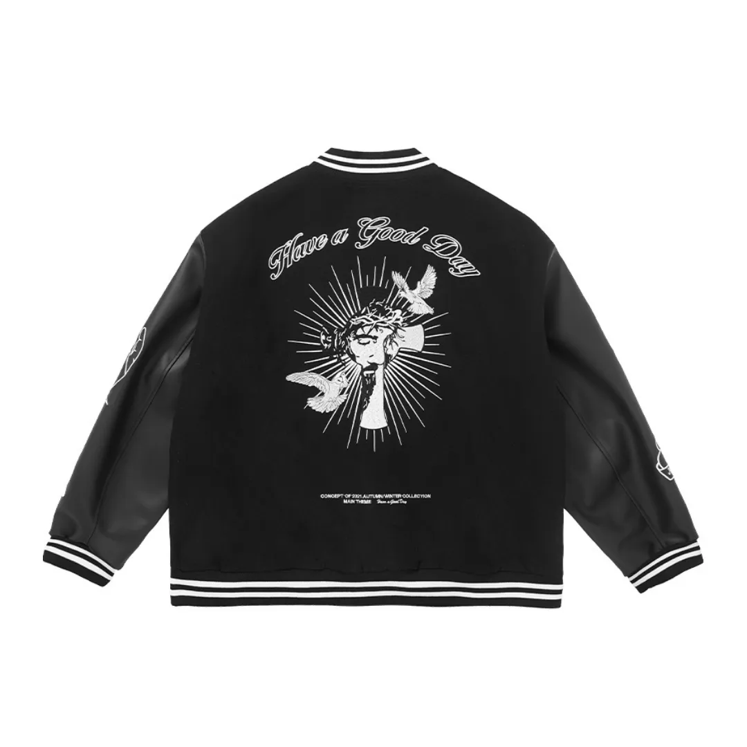 Religious Cross Varsity Jacket