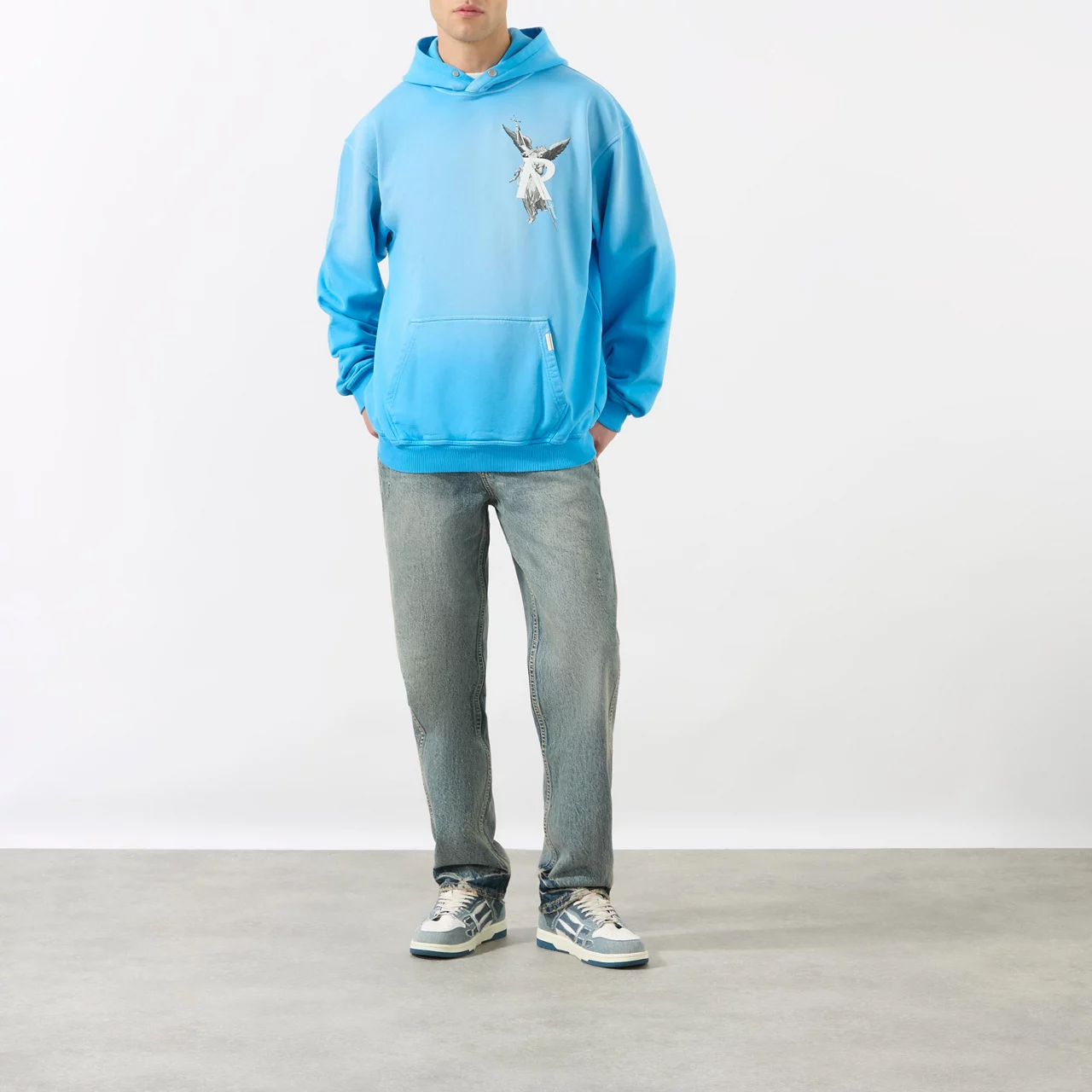 REPRESENT Archangel Print Hoodie - Blue