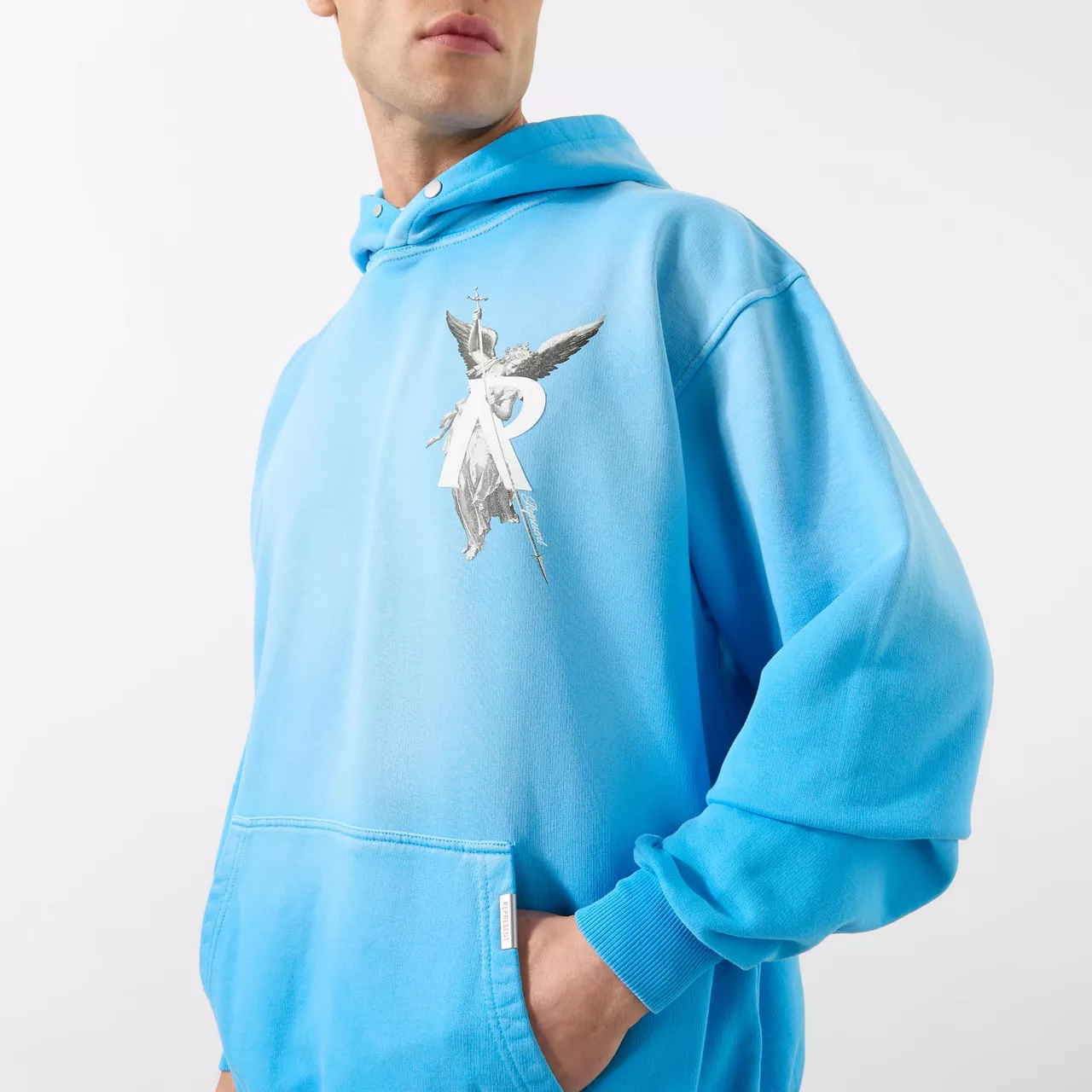 REPRESENT Archangel Print Hoodie - Blue