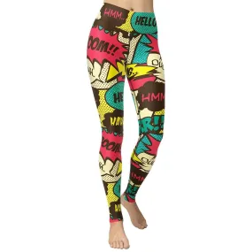 Retro Comic Book Yoga Leggings