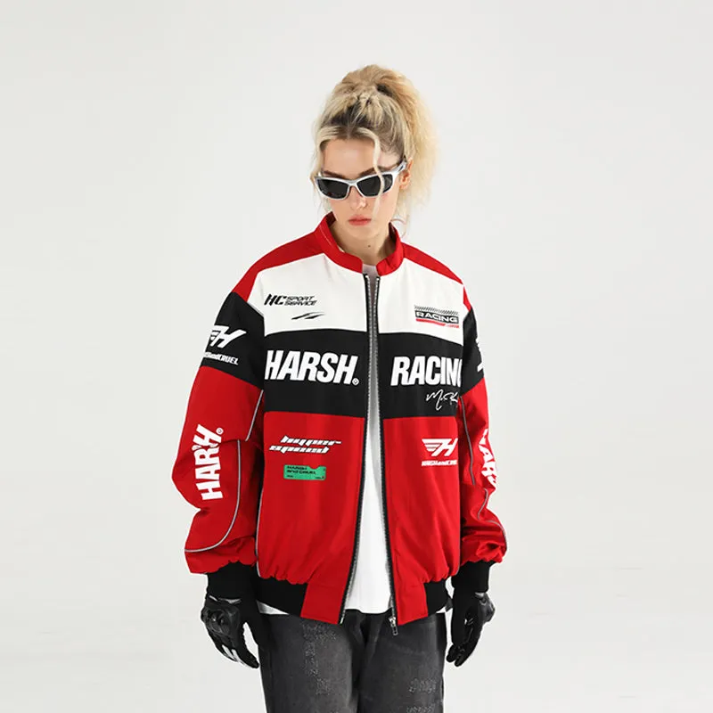 Retro Motorcycle Racing Logo Jacket