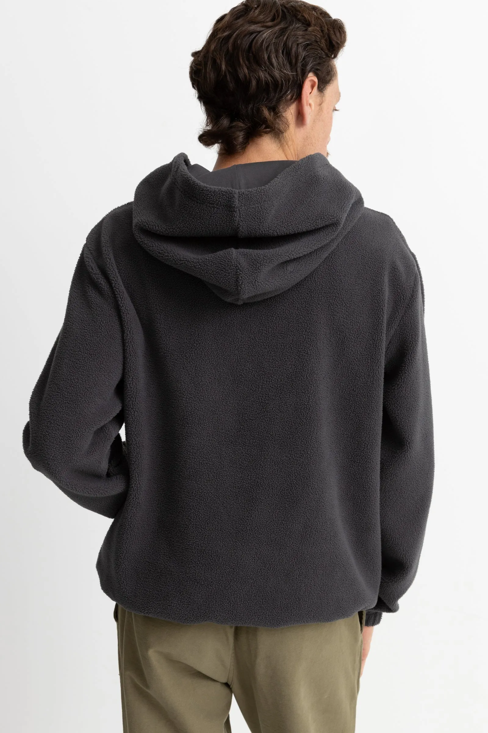 Reverse Fleece Hood Vintage Black