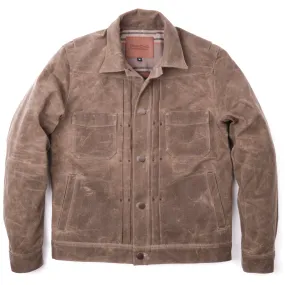 Riders Jacket Heavy Waxed Canvas Tobacco Wool