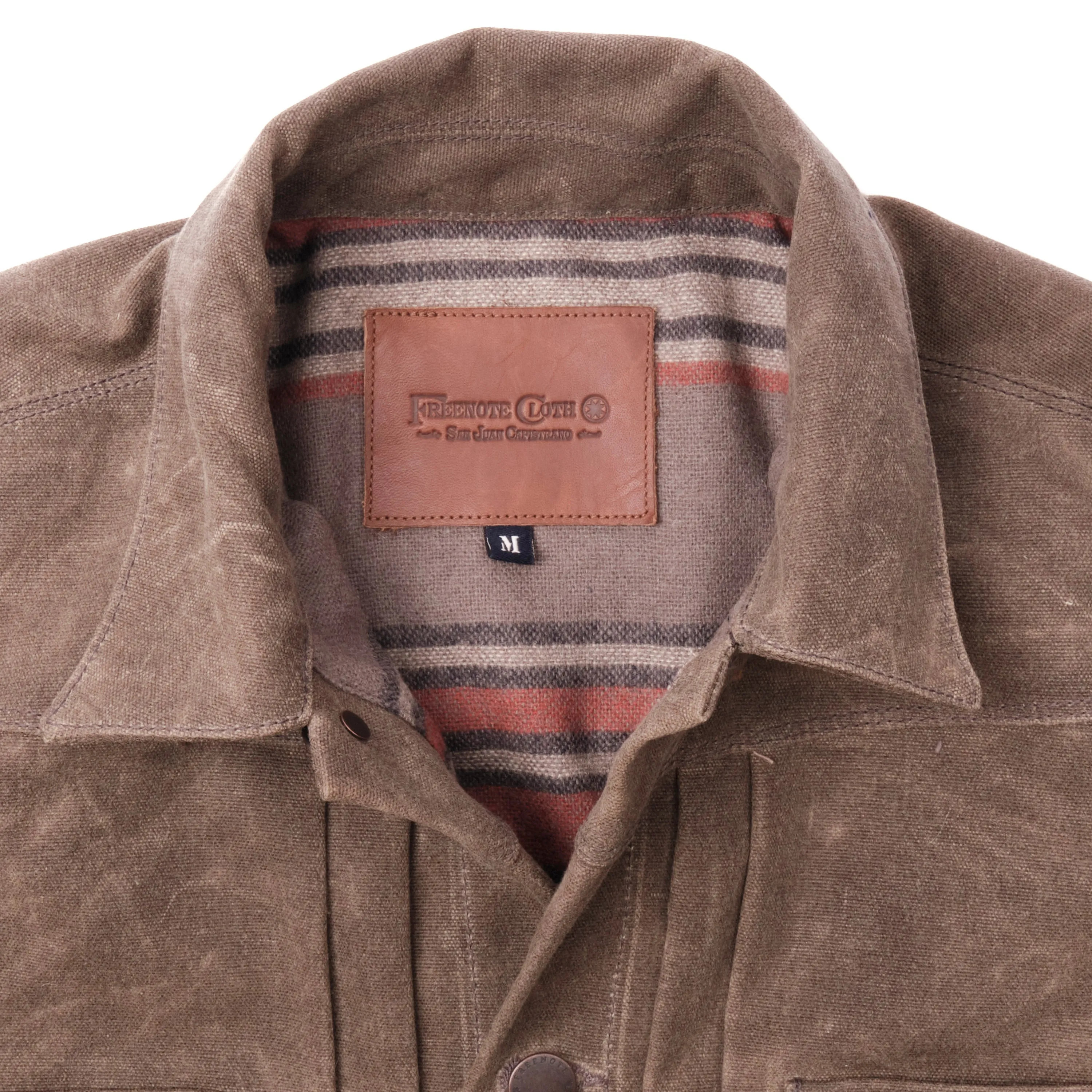 Riders Jacket Heavy Waxed Canvas Tobacco Wool