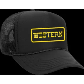 Rodeo Hippie Western Black Trucker Hat