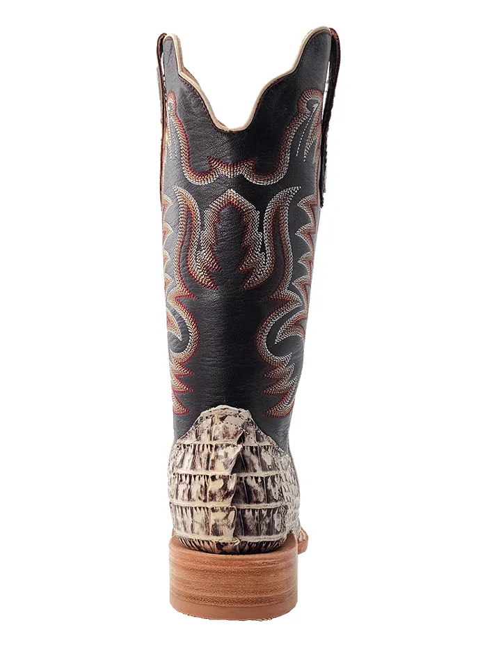 R.Watson RW3013-2 Mens Hornback Caiman Tail Western Boot Chocolate And Orix