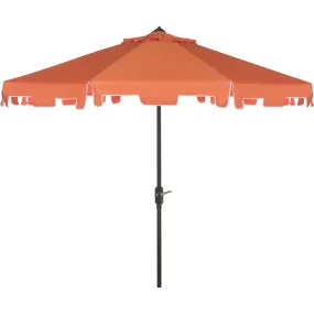 Safavieh UV-Resistant Zimmerman 9' Crank Push-Button Tilt Umbrella, Orange