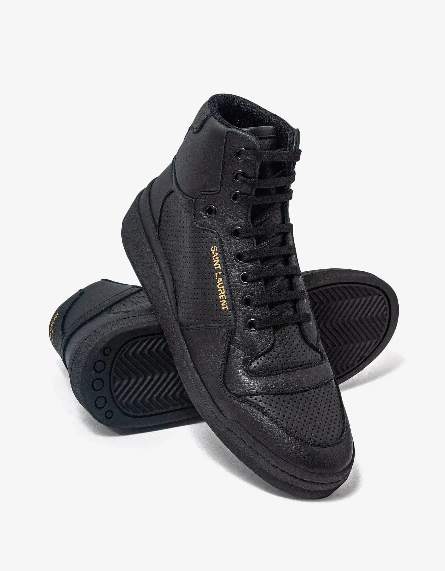 Saint Laurent Black SL/24 Mid Top Trainers