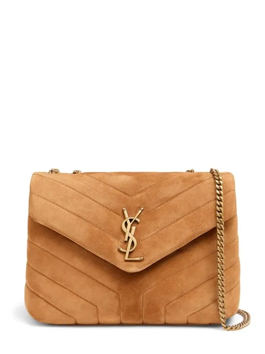 Saint Laurent   Small Loulou suede shoulder bag 