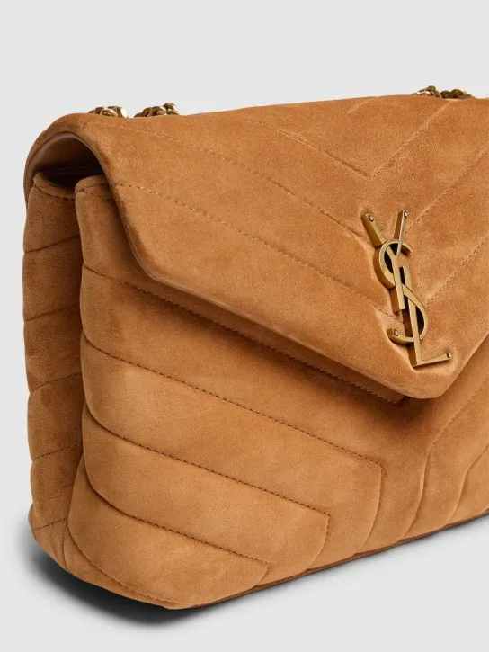 Saint Laurent   Small Loulou suede shoulder bag 