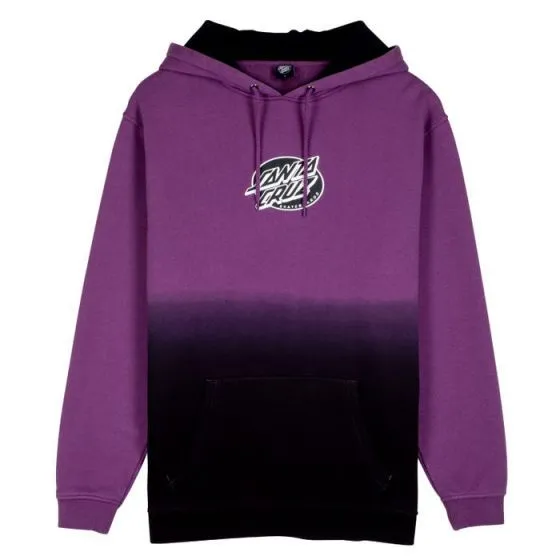 Santa Cruz Mono Lined Oval Dot Front Mens Hoodie - Grape Dip Dye