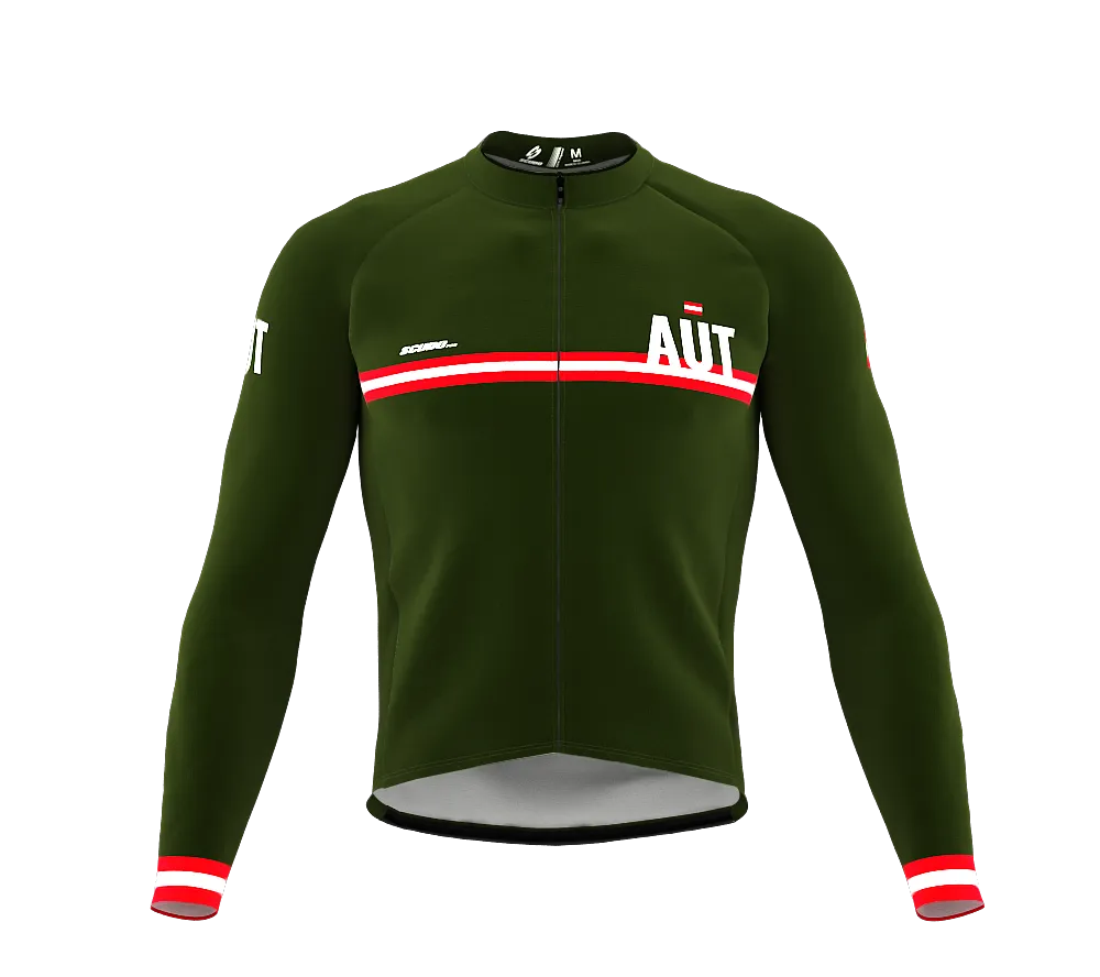 ScudoPro Pro Thermal Long Sleeve Cycling Jersey Country CODE Austria Green | Men and Women