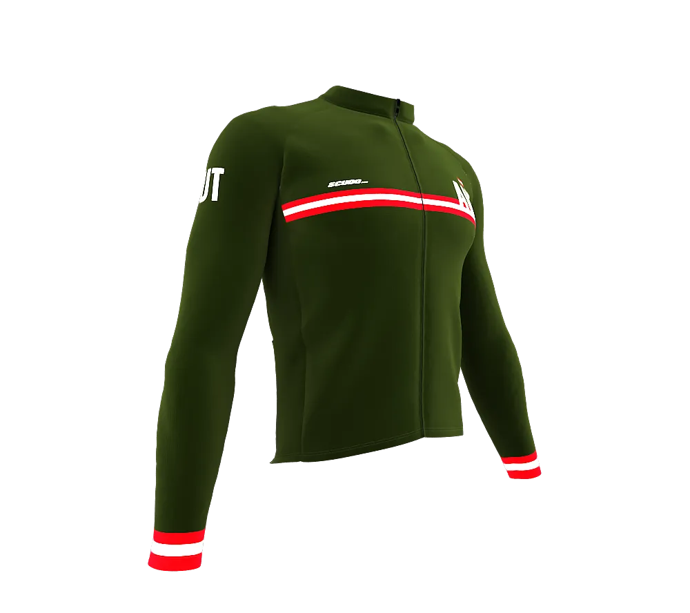 ScudoPro Pro Thermal Long Sleeve Cycling Jersey Country CODE Austria Green | Men and Women