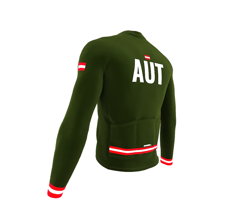 ScudoPro Pro Thermal Long Sleeve Cycling Jersey Country CODE Austria Green | Men and Women