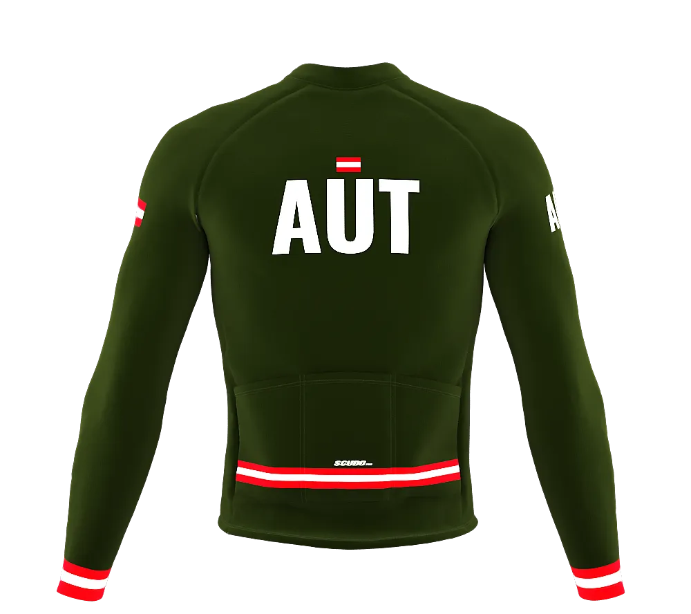 ScudoPro Pro Thermal Long Sleeve Cycling Jersey Country CODE Austria Green | Men and Women