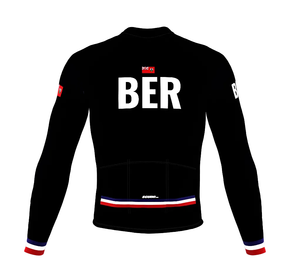 ScudoPro Pro Thermal Long Sleeve Cycling Jersey Country CODE Bermuda Black | Men and Women