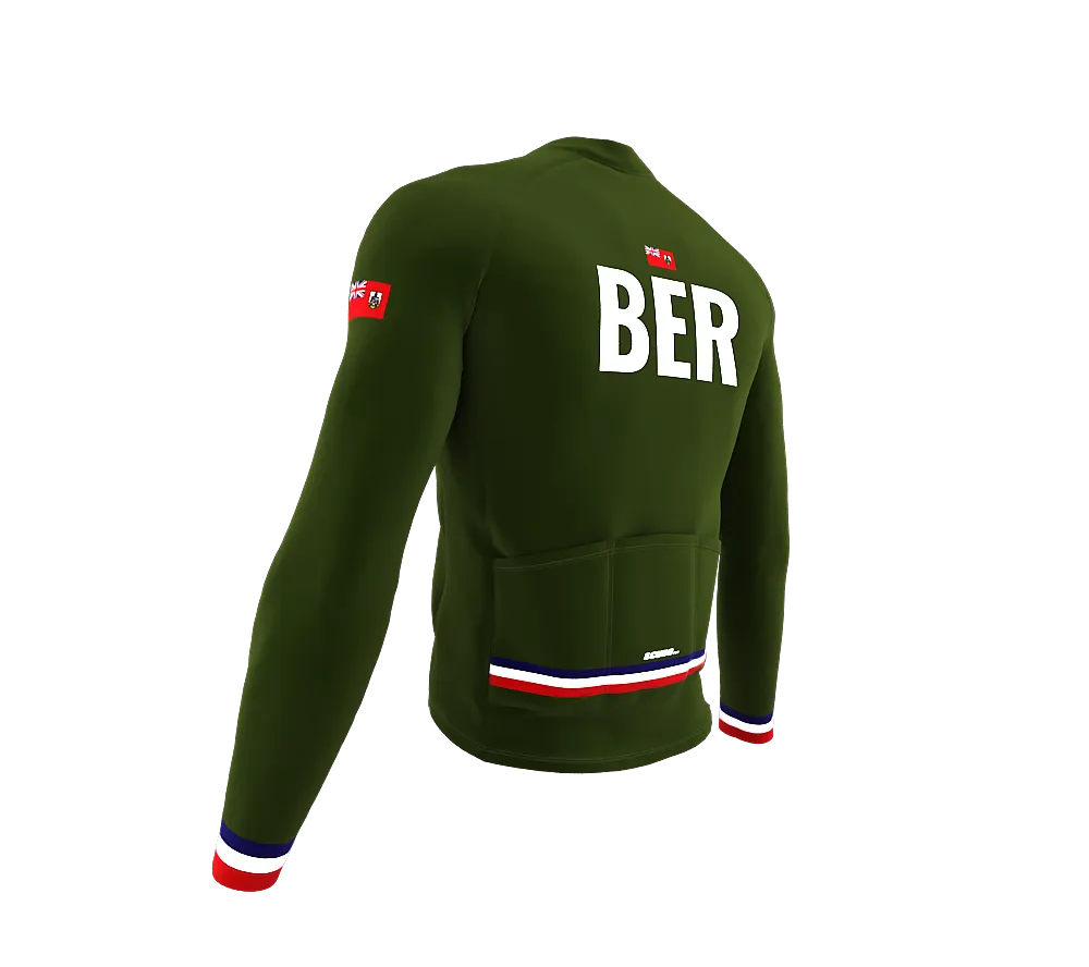 ScudoPro Pro Thermal Long Sleeve Cycling Jersey Country CODE Bermuda Green | Men and Women