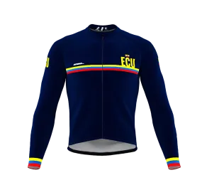 ScudoPro Pro Thermal Long Sleeve Cycling Jersey Country CODE Ecuador Blue | Men and Women