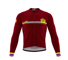 ScudoPro Pro Thermal Long Sleeve Cycling Jersey Country CODE Ecuador Vine | Men and Women