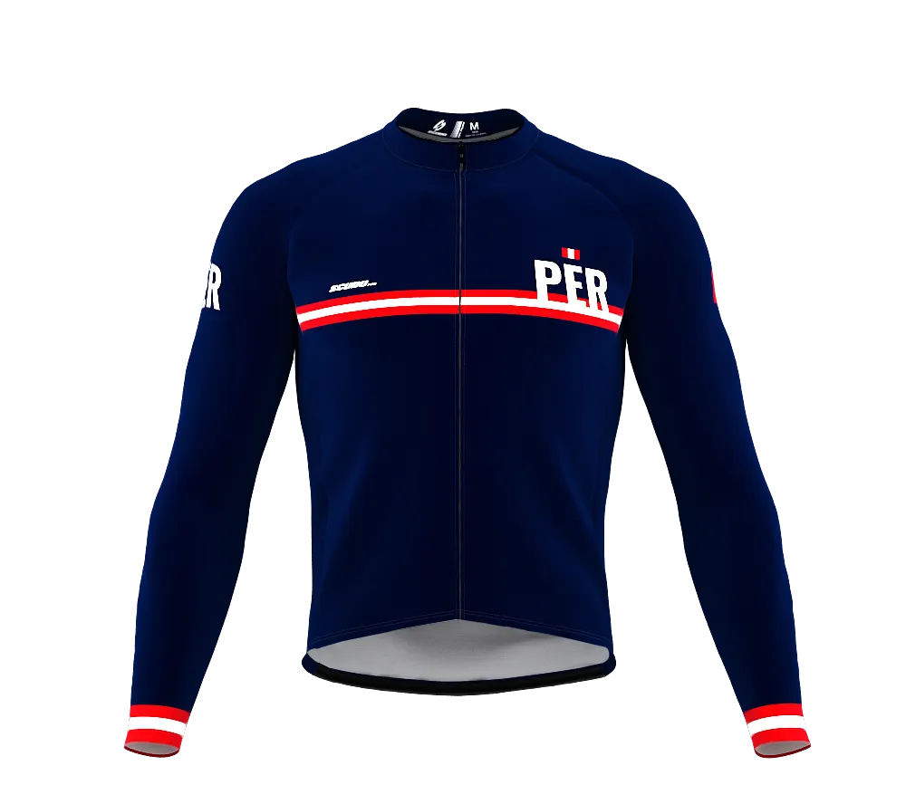 ScudoPro Pro Thermal Long Sleeve Cycling Jersey Country CODE Peru Blue | Men and Women