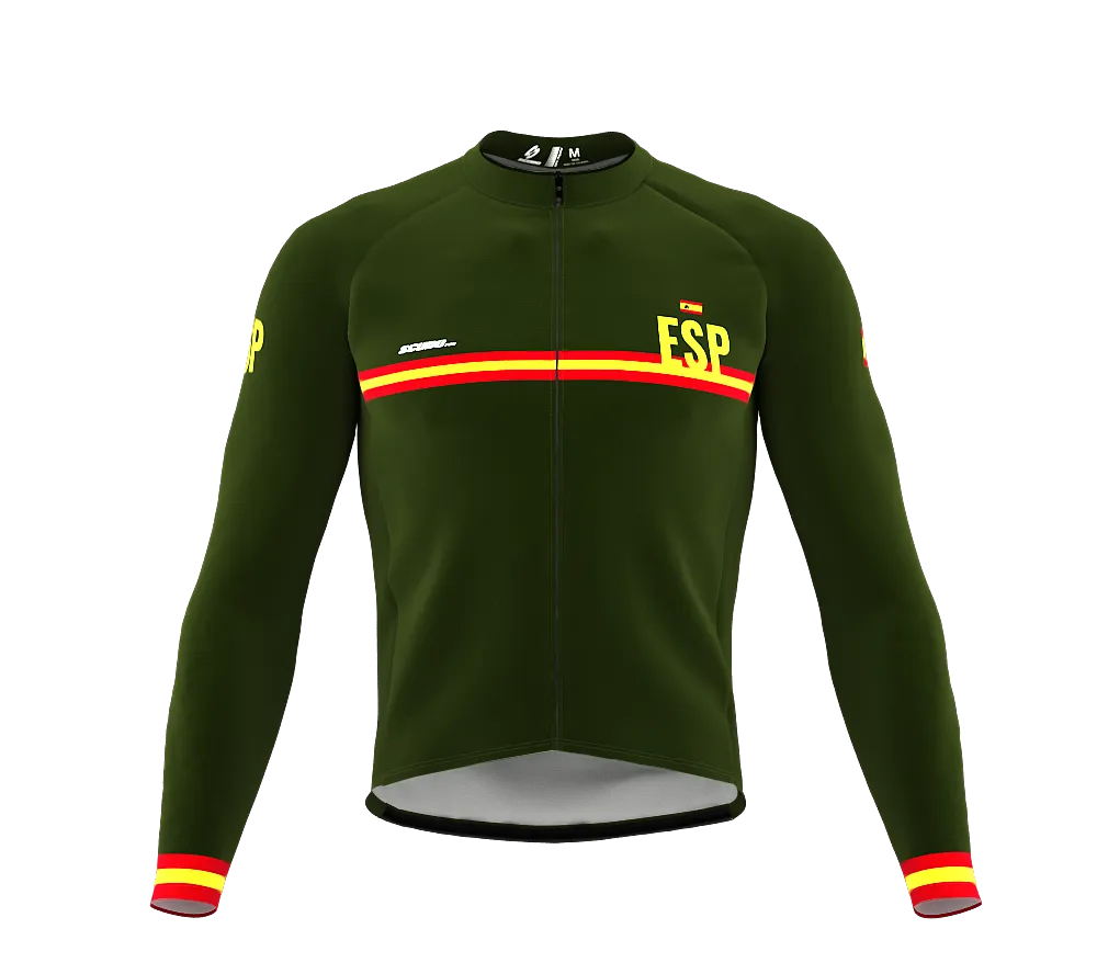 ScudoPro Pro Thermal Long Sleeve Cycling Jersey Country CODE Spain Green | Men and Women