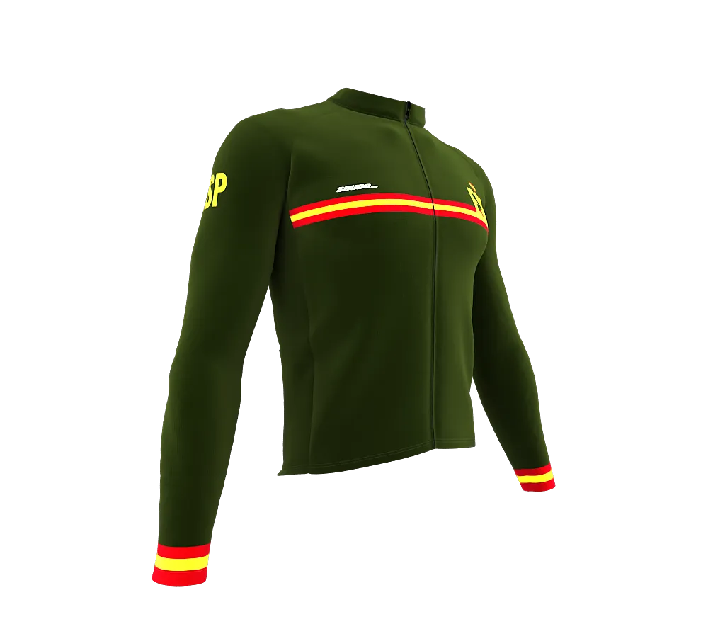 ScudoPro Pro Thermal Long Sleeve Cycling Jersey Country CODE Spain Green | Men and Women