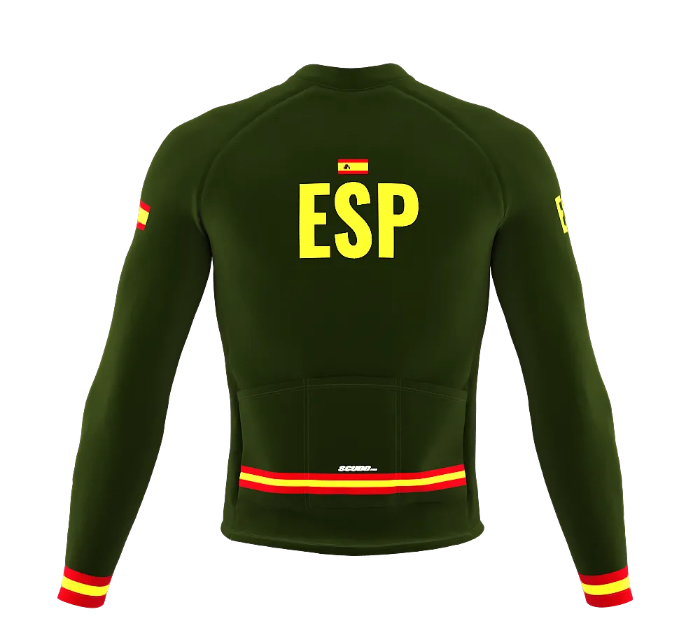 ScudoPro Pro Thermal Long Sleeve Cycling Jersey Country CODE Spain Green | Men and Women