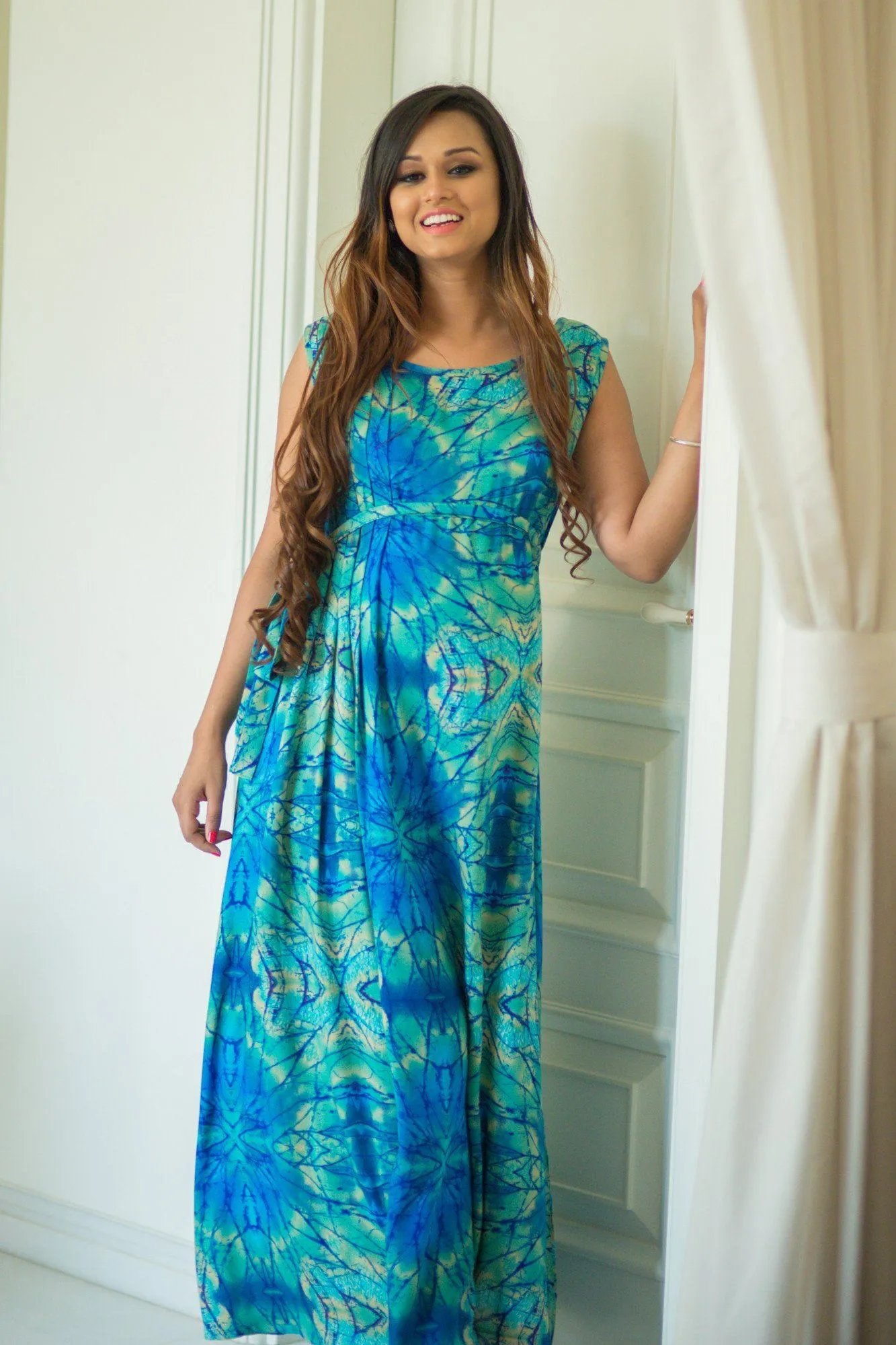 Sea Breeze Baltic Maternity Maxi Dress