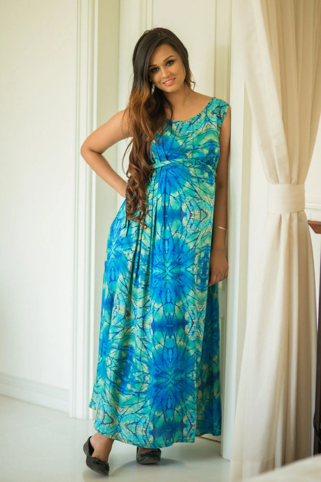 Sea Breeze Baltic Maternity Maxi Dress