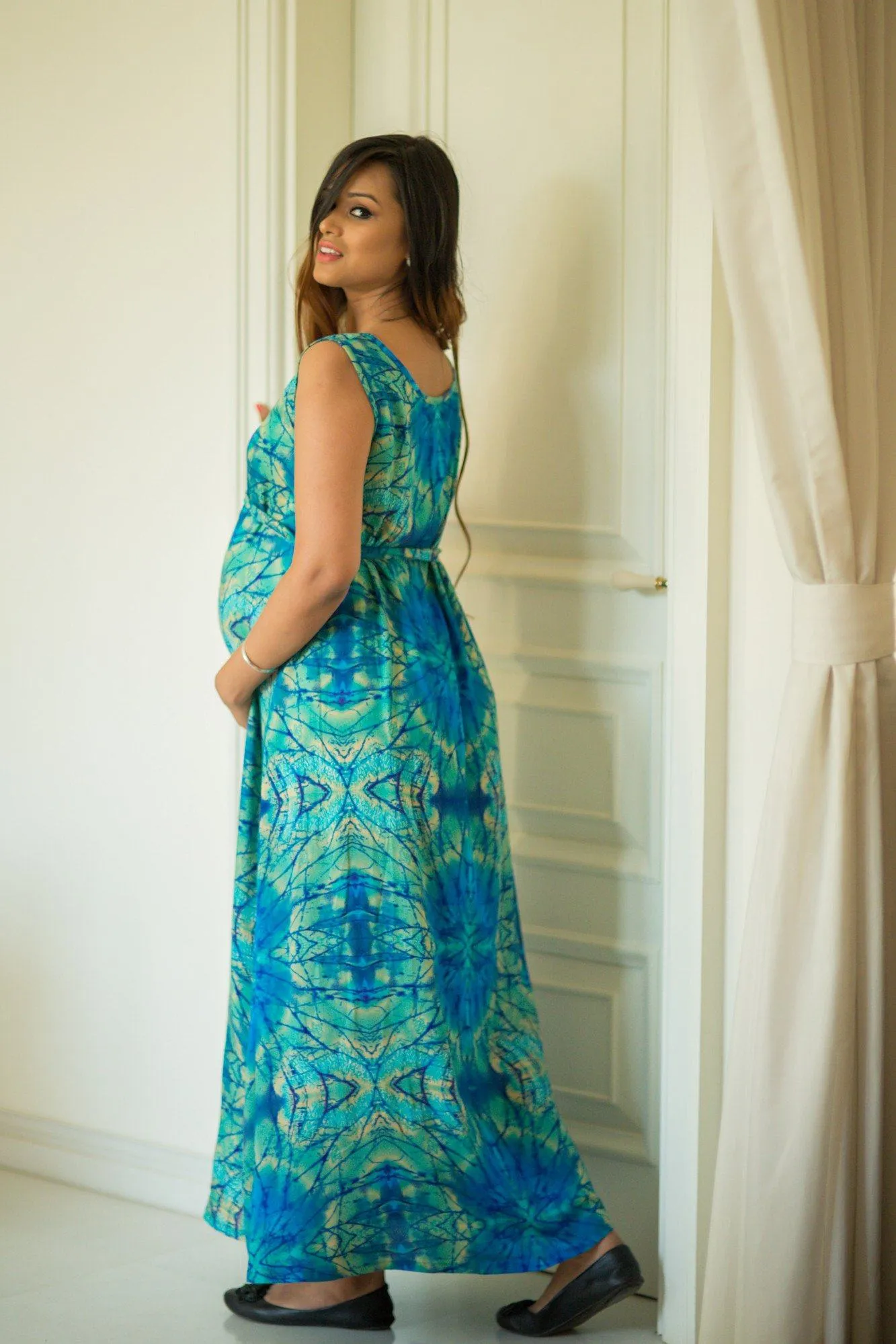 Sea Breeze Baltic Maternity Maxi Dress